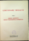 Lekcjonarz mszalny Tom I Okres Adwentu