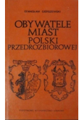 Obywatele miast Polski przedrozbiorowej