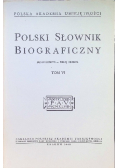 Polski Słownik Biograficzny tom VI reprint z 1948 r