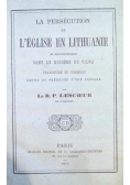 La Persecution de L eglise en lithuanie 1873 r