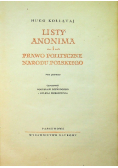 Listy Anonima i prawo polityczne Narodu Polskiego