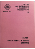 Studia nad faszyzmem i zbrodniami hitlerowskimi Tom III