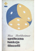 Społeczna funkcja filozofii