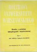 Studia z polskiej leksykografii współczesnej Tom III