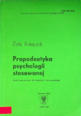 Propedeutyka psychologii stosowanej
