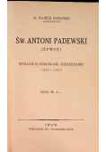 Św. Antoni Padewski, 1931 r.