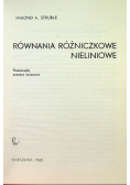 Równania różniczkowe nieliniowe