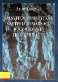 Falsyfikacjonistyczne kryteria demarkacji w XX wiecznej filozofii nauki