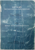 Materiały do nauczania psychologii Seria III Tom 3