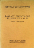 Zakłady przemysłowe w Polsce XIX i XX w