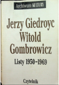 Giedroyc Gomrowicz Listy 1950-1969