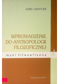 Wprowadzenie do antropologii filozoficznej
