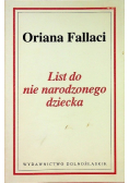 List do nie narodzonego dziecka