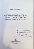 Analiza funkcjonalna miasta powiatowego  studium Grybowa 1866 - 1932