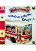 Mały chłopiec Autobus szkolny Krzysia