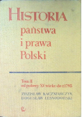 Historia państwa i prawa Polski  Tom II