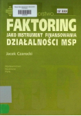 Faktoring jako instrument finansowania