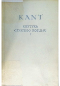 Krytyka czystego Rozumu Tom 1