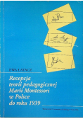 Recepcja teorii pedagogicznej Marii Montessori w Polsce