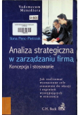 Analiza strategiczna w zarządzaniu firmą Koncepcja i stosowanie