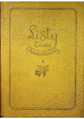 Listy Elizy Orzeszkowej Tom I