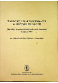 Wartości i wartościowania w historii filozofii