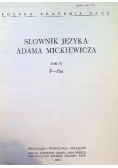 Słownik Języka Adama Mickiewicza Tom 7 P-Pre