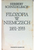 Filozofia w Niemczech 1831  1933