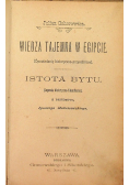 Wiedza tajemna w Egipcie Istota bytu 1898 r.