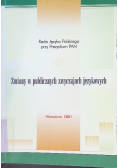 Zmiany w publicznych zwyczajach językowych