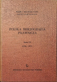 Polska Bibliografia Prawnicza Zeszyt XI