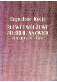 Słowotwórstwo polskich  nazwisk