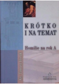 Krótko i na temat Homilie na rok B