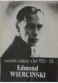 Notatki i teksty z lat 1921 do 55
