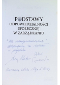 Podstawy odpowiedzialności społecznej w zarządzaniu