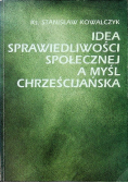 Idea sprawiedliwości społecznej a myśl chrześcijańska