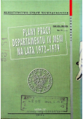Plany pracy departamentu IV MSW na lata 1972 1979