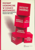 Postawy ekonomiczne w czasach niepewności