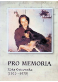 Pro memoria Róża Ostrowska 1926 - 1975