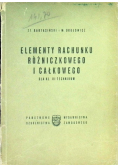 Elementy rachunku różniczkowego i całkowego