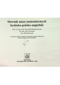 Słownik Mian Anatomicznych łacińsko - polsko - angielski