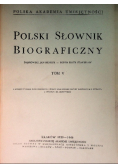 Polski słownik Biograficzny Tom V