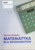 Matematyka dla ekonomistów