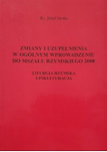 Zmiany i uzupełnienia w ogólnym wprowadzeniu do Mszału Rzymskiego 2000
