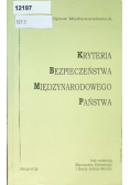 Kryteria bezpieczeństwa międzynarodowego państwa