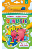 Malowanka z pisakiem wodnym. Dinusie