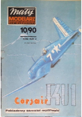 Mały modelarz Miesięcznik Ligi Obrony Kraju dla młodzieży Nr 10 / 90 Pokładowy samolot myśliwski F4U1 corsair