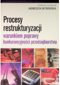 Procesy restrukturyzacji warunkiem poprawy konkurencyjności przedsiębiorstwa