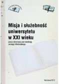 Misja i służebność uniwersytetu w XXI wieku