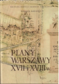 Plany Warszawy XVII i XVIII w. w zbiorach polskich